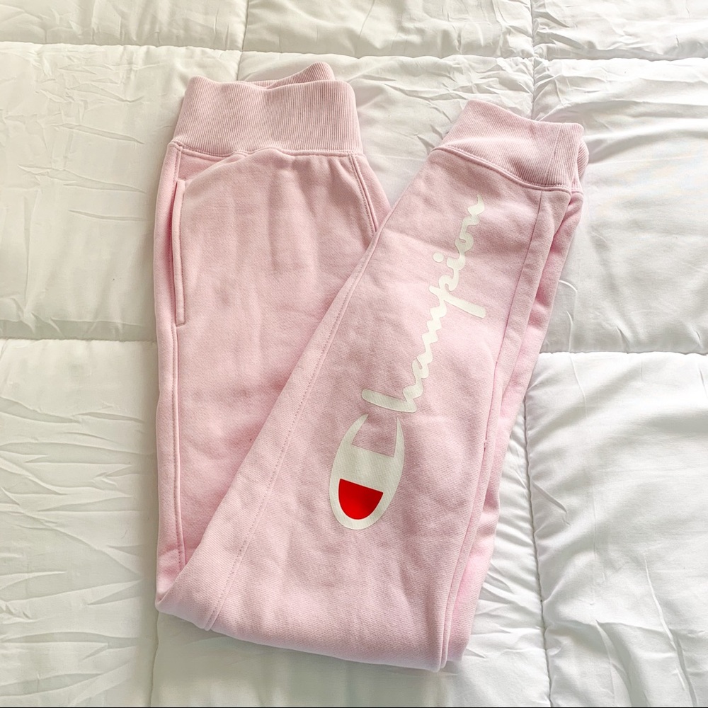 Candy Pink Champion Jogger Sweatpants